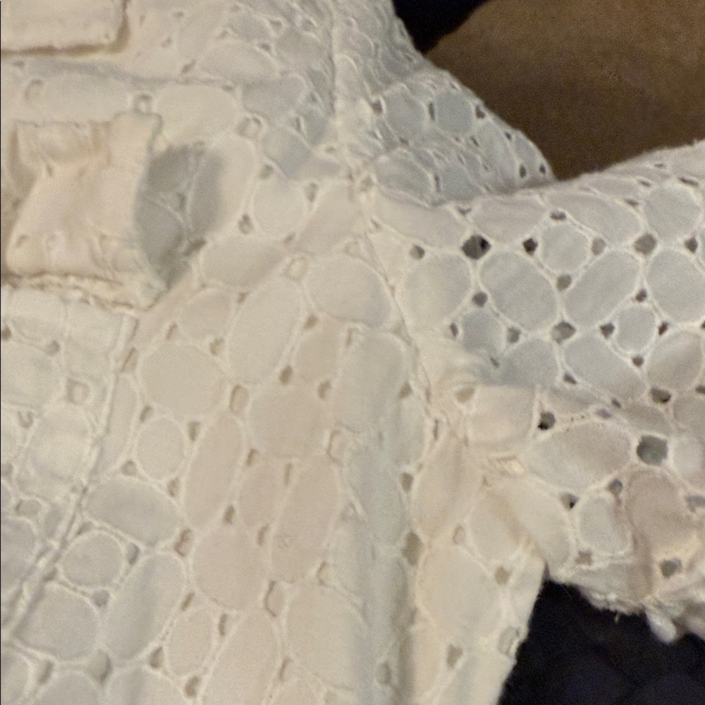 Diane von Furstenberg for Neiman Marcus White Eyelet Wrap Dress – Size 12 - Picture 12 of 13